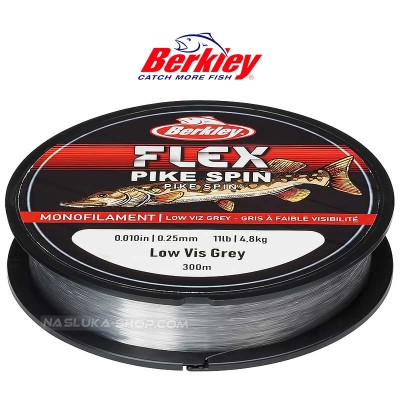 Влакно за спининг Berkley Flex Pike Spin, Low Vis Grey, 300 м