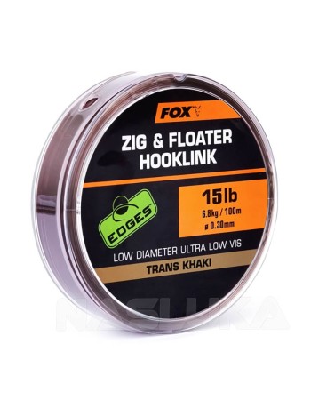 Влакно за зиг-риг Fox Zig & Floater Hooklink, Trans Khaki, 100 м