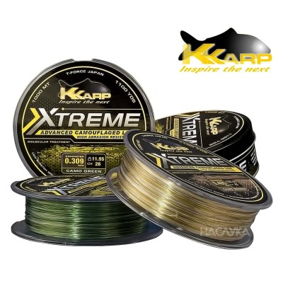 Шаранско влакно K-Karp Extreme Camo, 1000 м, Camo Green