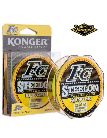 Монофилно влакно Konger Steelon Yellow Fluo, 150 м