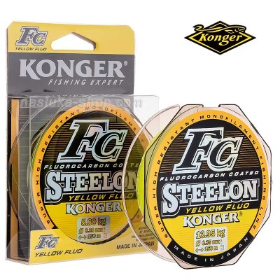 Монофилно влакно Konger Steelon Yellow Fluo, 150 м