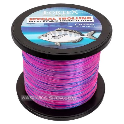 Влакно за морски риболов Lazer Fortex Mare Special Trolling, Pink/Blue, 1000 м