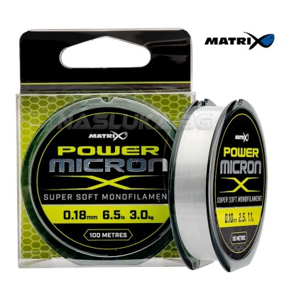 Бързопотъващо монофилно влакно Matrix Power Micron, 100 м