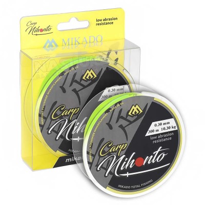Монофилно шаранджийско влакно Mikado Nihonto Carp Fluo Yellow, 300 м