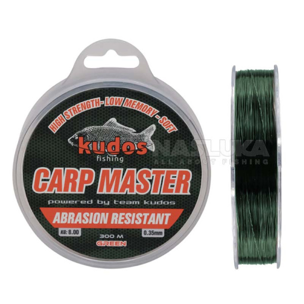 Монофилно шаранджийско влакно Kudos Carp Master 300 м, Green — снимка 1