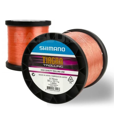 Влакно за морски риболов Shimano Tiagra Trolling 1000 м, Clear Pink