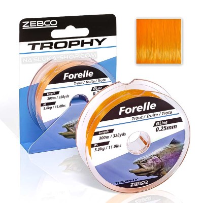 Влакно за риболов на пъстърва Zebco Trophy Trout, 300 м