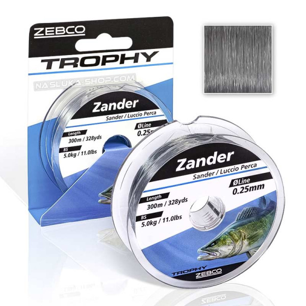 Влакно за риболов на бяла риба Zebco Trophy Zander, 300 м — снимка 1