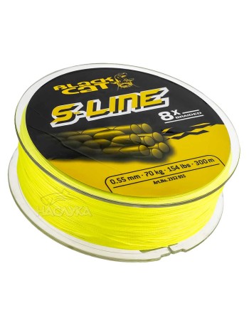 Плетено влакно за риболов на сом Black Cat S-Line, 400 м/450 м
