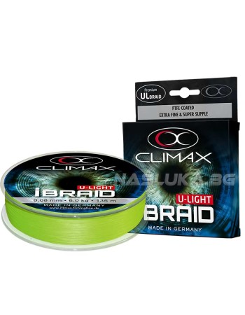 Плетено влакно Climax U-Light iBraid 135 м, Зелено