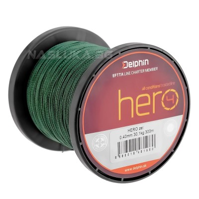 Плетено влакно Delphin Hero Green, 300 м