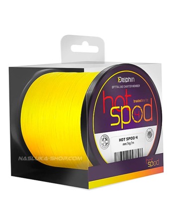 Плетено 4-нишково влакно Delphin Hot Spod, Yellow, 300 м