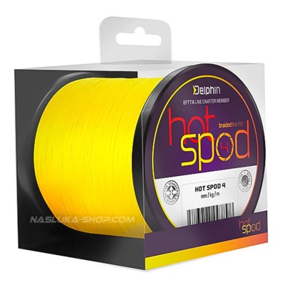 Плетено 4-нишково влакно Delphin Hot Spod, Yellow, 300 м