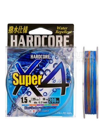 Плетено влакно Duel Hardcore Super X4 Multicolor, 200 м