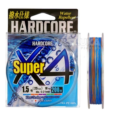 Плетено влакно Duel Hardcore Super X4 Multicolor, 200 м