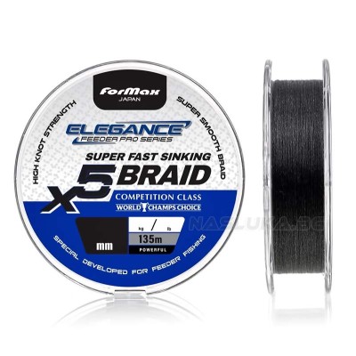 Плетено влакно за фидер Formax Elegance Fast Sinking Braid X5, 135 м