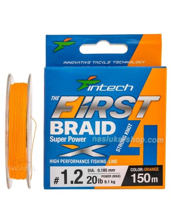 Плетено влакно Intech First Braid x4, Orange