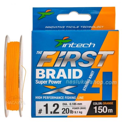 Плетено влакно Intech First Braid x4, Orange