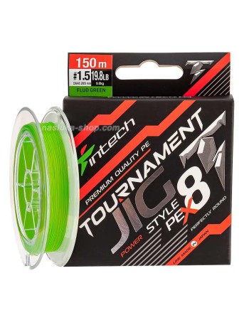 Плетено влакно Intech Tournament Jig Style x8, Fluo Green