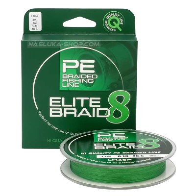 Плетено 8-нишково влакно Lazer Elite Braid 8 Moss Green, 100 м