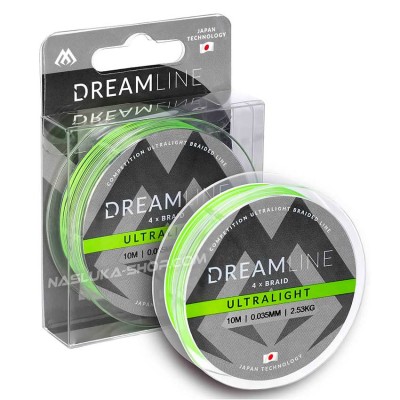 Плетено влакно Mikado DreamLine Ultralight 4x 150 м, Fluo Green