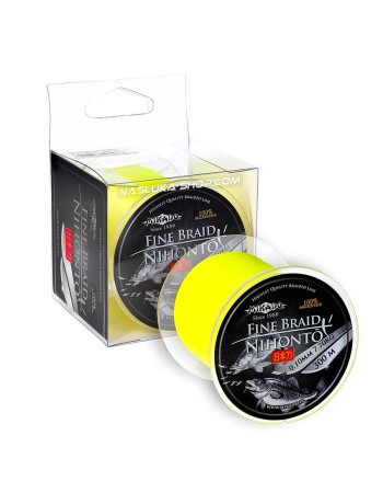 Плетено влакно Mikado Nihonto 4x Fine Braid, 300 м, Fluo Yellow