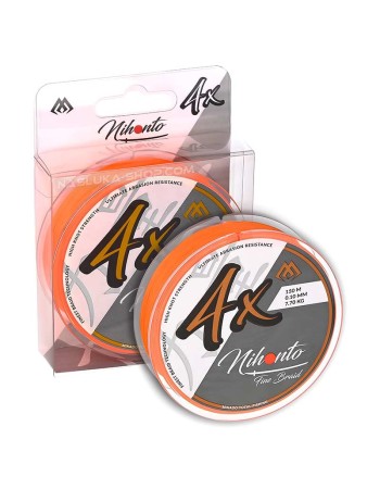 Плетено влакно Mikado Nihonto 4x Fine Braid, 150 м, Orange