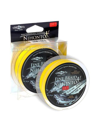 Плетено влакно Mikado Nihonto Fine Braid X4 Yellow, 100 м