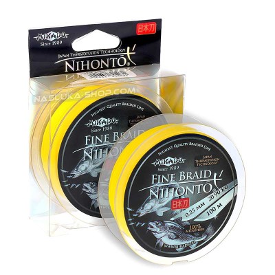 Плетено влакно Mikado Nihonto Fine Braid X4 Yellow, 100 м