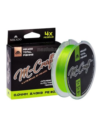 4-нишково плетено влакно Mikado M-Craft Braid, 150 м, Fluo