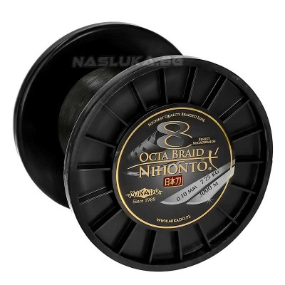 Плетено 8-нишково влакно Mikado Nihonto Octa Braid Black, 3000 м