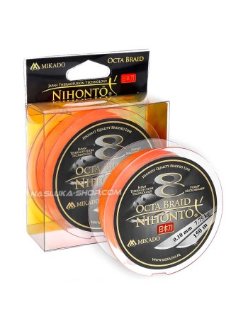 Плетено влакно Mikado Nihonto Octa Braid Fluo Orange, 150 м
