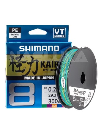 Плетено влакно Shimano 8 Kairiki Multicolor, 300 м