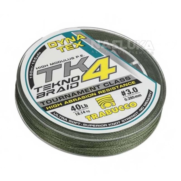 Плетено влакно Trabucco DynaTex TK4 Tekno Braid Dark Green, 150 м — снимка 2