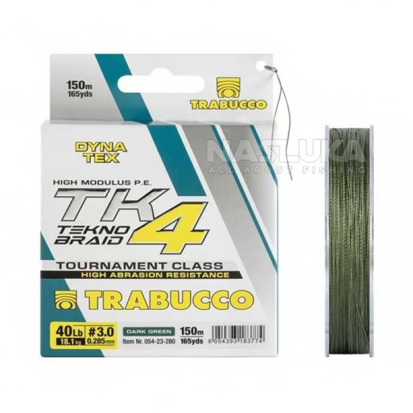 Плетено влакно Trabucco DynaTex TK4 Tekno Braid Dark Green, 150 м — снимка 3