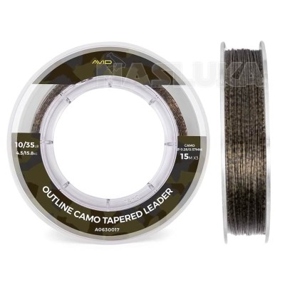 Конусовидни шок-лидери Avid Outline Camo Tapered Leader, 3 бр. х 15 м