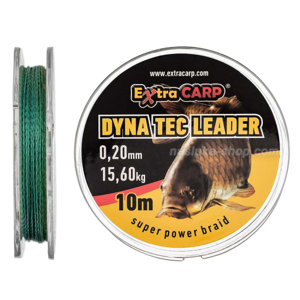Плетено влакно за поводи Extra Carp Dyna Tec Leader, 10 м — снимка 1
