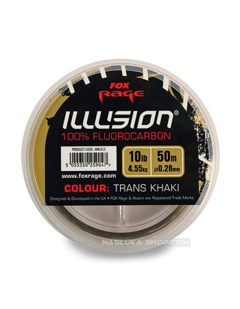 Флуорокарбон за поводи Fox Rage Illusion, Trans Khaki, 50 м