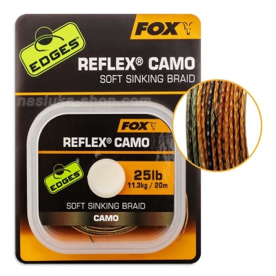 Плетено влакно за поводи Fox Reflex Camo