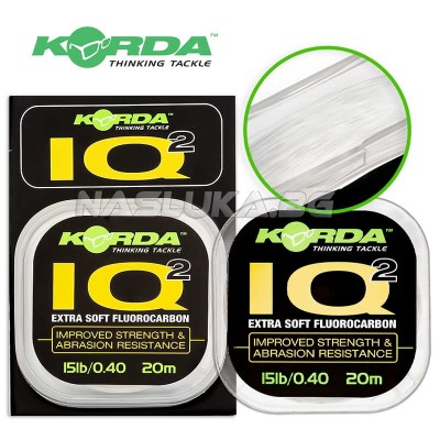 Флуорокарбон за шарански поводи Korda IQ2 Extra Soft Fluorocarbon