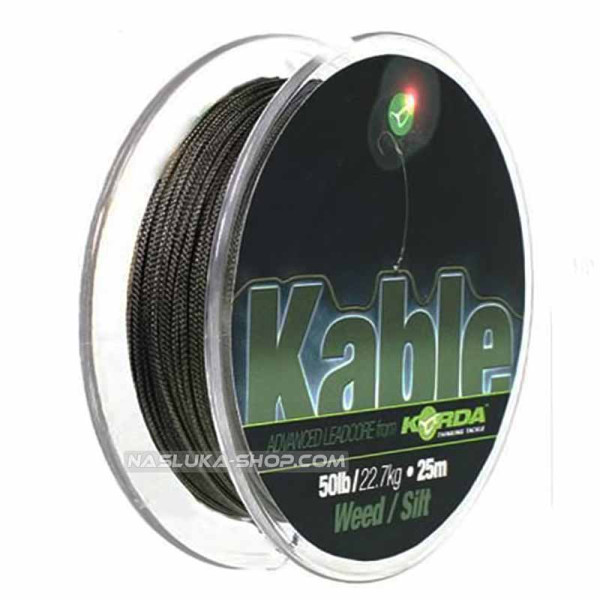 Leadcore за монтажи Korda Kable Weed-Silt, 25 м — снимка 2