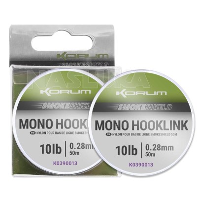 Монофилно влакно за поводи Korum SmokeShield Mono Hooklink, 50 м
