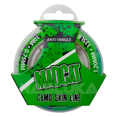 Плетено влакно с покритие за поводи за сом Madcat Camo Skin Line, 10 м