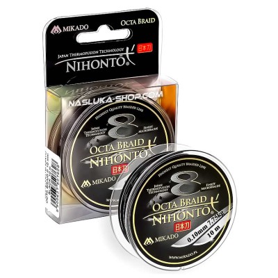 Плетено влакно за поводи Mikado Nihonto Octa Braid Black, 10 м