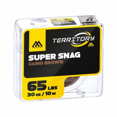 Плетено влакно за поводи с покритие Mikado Super Snag Camo Brown, 10 м