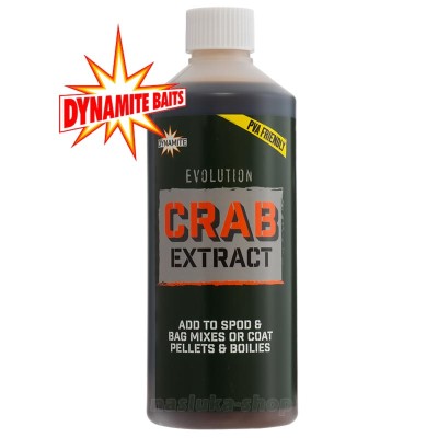 Течен атрактант за шаран Dynamite Baits Evolution 500 мл, Crab Extract