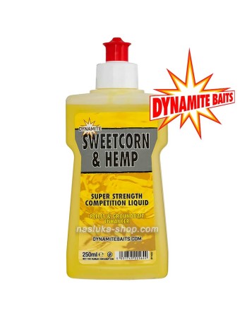 Течна добавка атрактант Dynamite Baits XL Liquid Sweetcorn-Hemp, Сладка царевица и Коноп