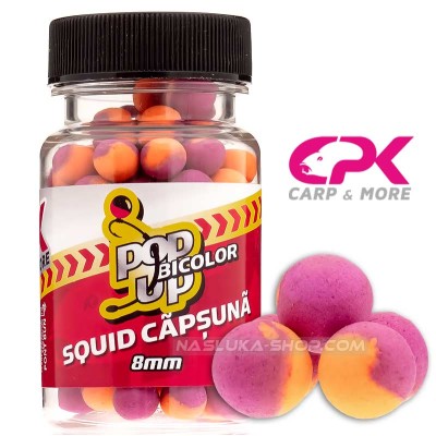 Плаващи топчета CPK Pop-Up Bicolor 8 мм, Калмар и Ягода
