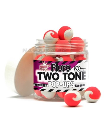Pop-Up топчета Dynamite Baits Fluro Two Tone 15 мм, Strawberry & Coconut Cream