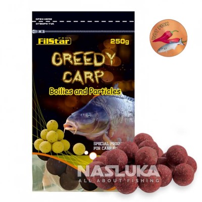 Протеинови топчета Filstar Greedy Carp, Hot Fish